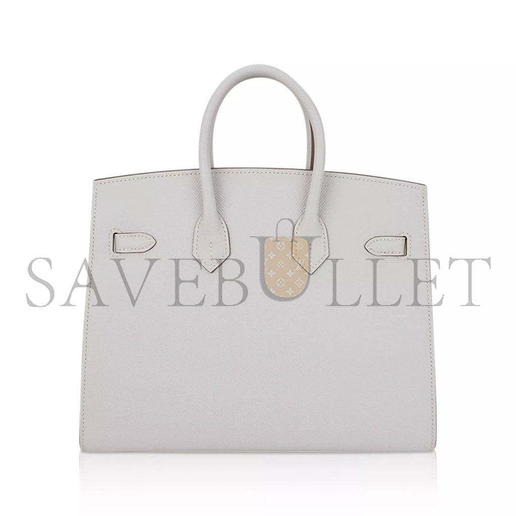 HERMES MASTER BIRKIN 35 EPSOM LEATHER PEARL GREY SILVER BUCKLE LUXURY BAG 205239520901 (35*28*18cm)